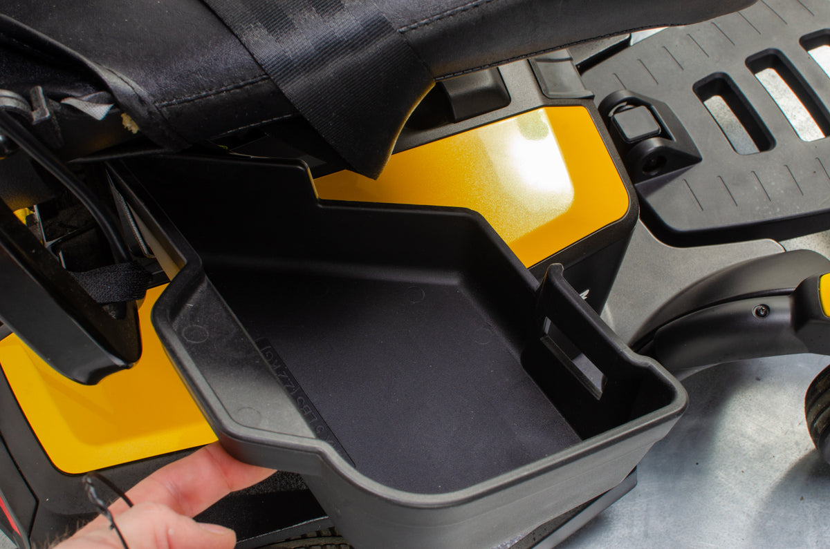 Pride Go Chair Small Compact Indoor Powerchair Electric Wheelchair Travel Transportable Yellow