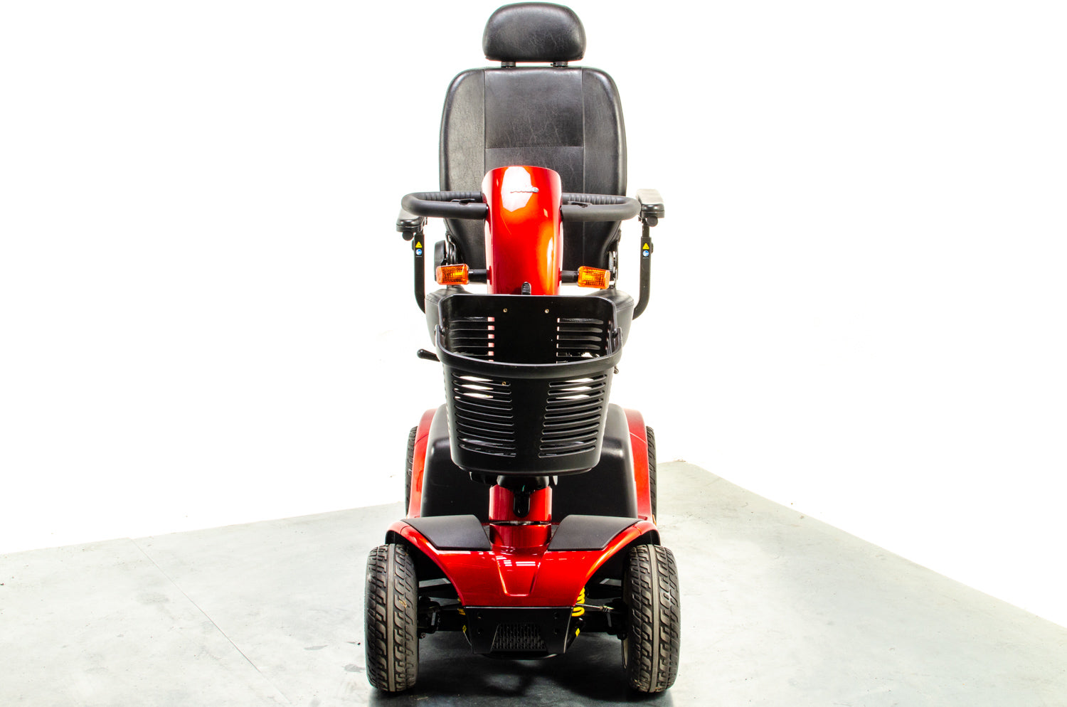 Pride Colt Deluxe Used Electric Mobility Scooter 6mph Transportable Suspension Road Pavement Solid Tyres Red Secondary image