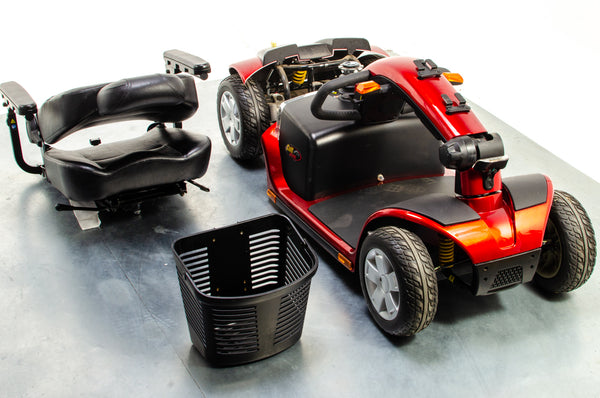 Pride Colt Deluxe Used Electric Mobility Scooter 6mph Transportable Suspension Road Pavement Solid Tyres Red