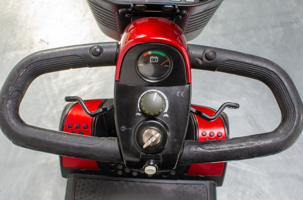 Pride Go-Go Elite Traveller Used Mobility Scooter Boot Transportable Lightweight Travel Red