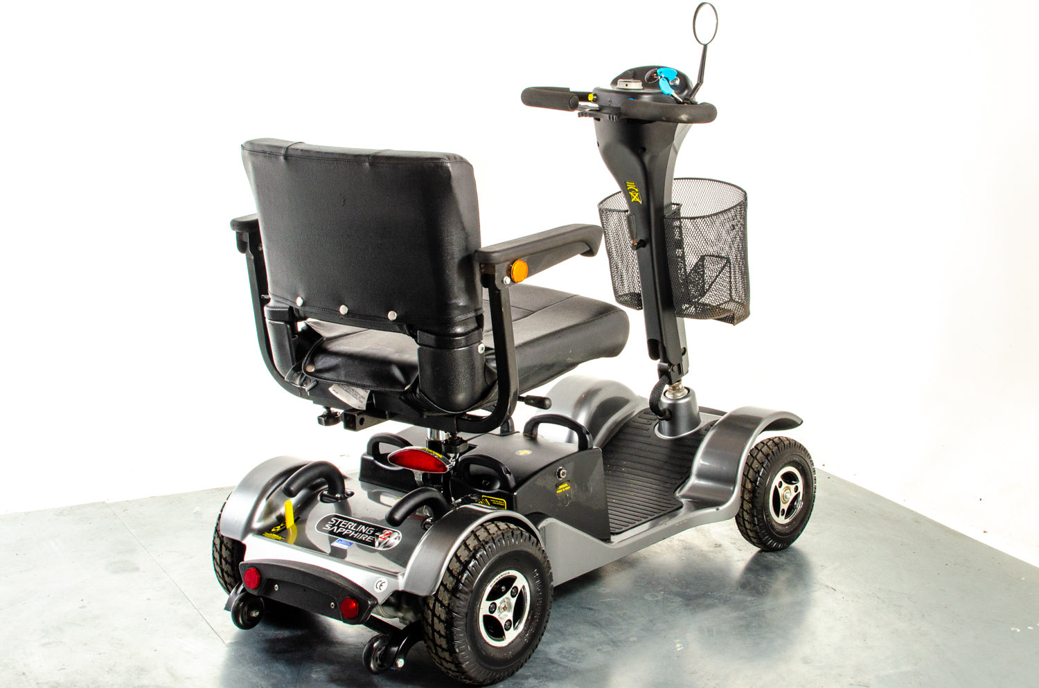 Sterling Sapphire 2 Used Mobility Scooter Midsize Transportable Pneumatic Tyres Folding Boot Grey