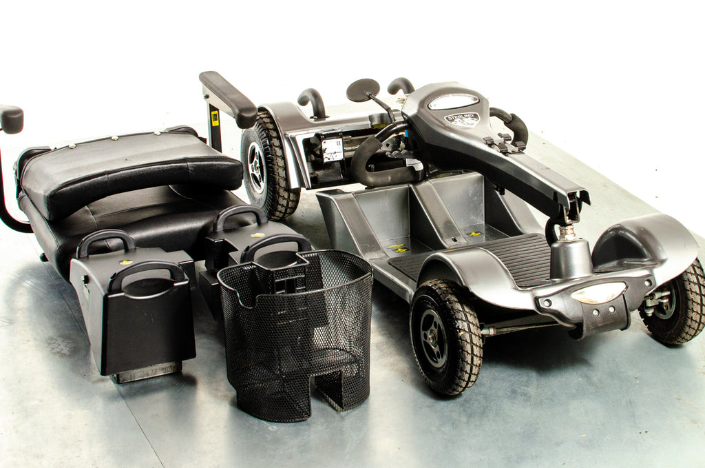 Sterling Sapphire 2 Used Mobility Scooter Midsize Transportable Pneumatic Tyres Folding Boot Grey