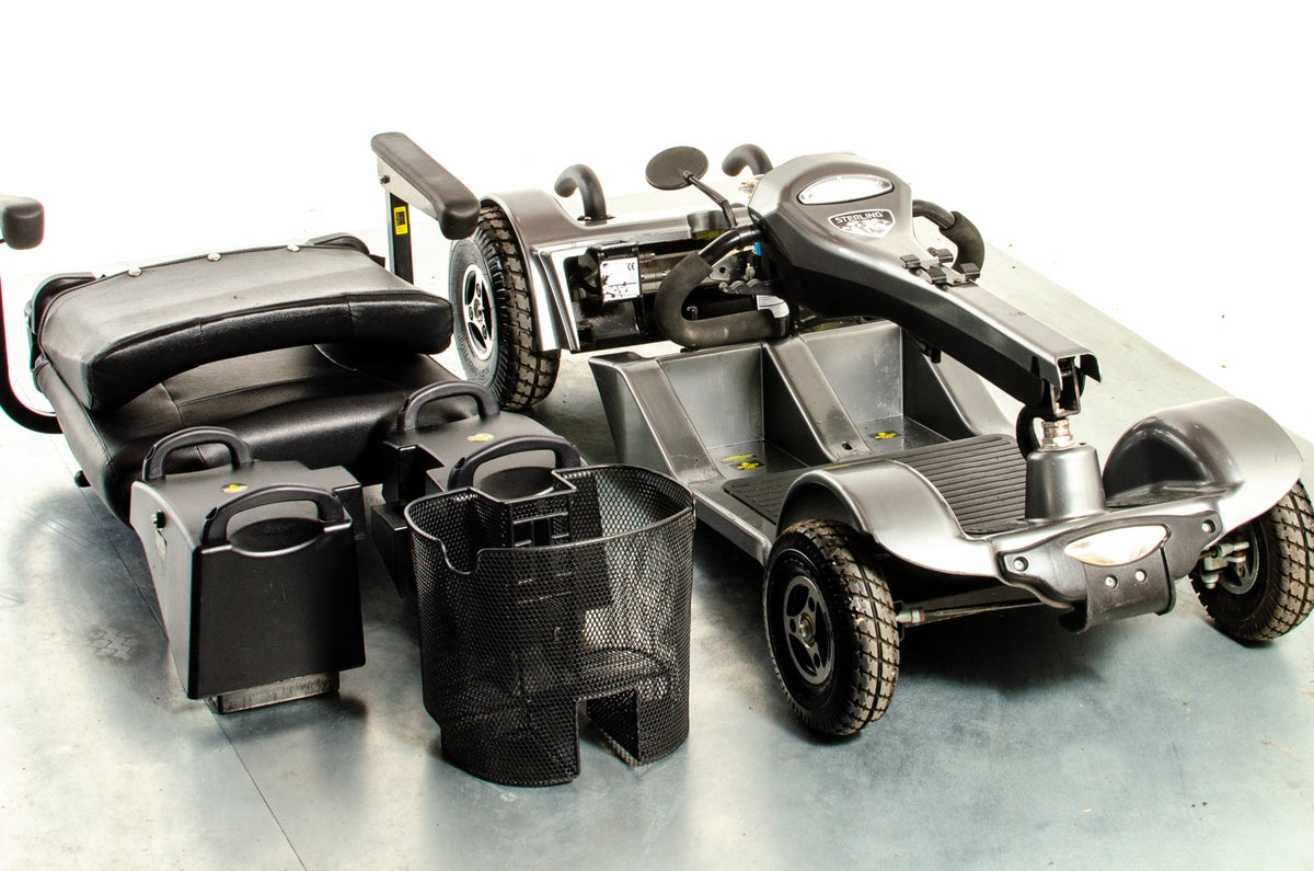 Sterling Sapphire 2 Used Mobility Scooter Midsize Transportable Pneumatic Tyres Folding Boot Grey