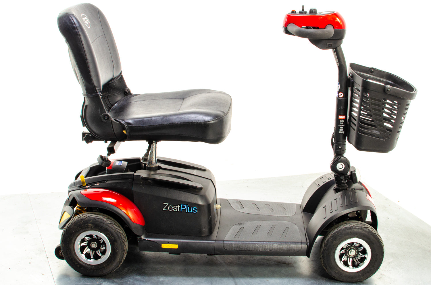 TGA Zest Plus Used Mobility Scooter Small Transportable Travel Pneumatic Tyres Red Secondary image