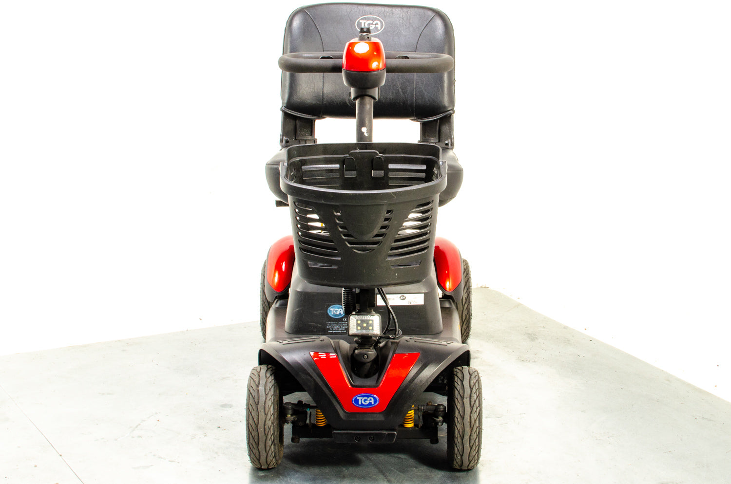 TGA Zest Plus Used Mobility Scooter Small Transportable Travel Pneumatic Tyres Red