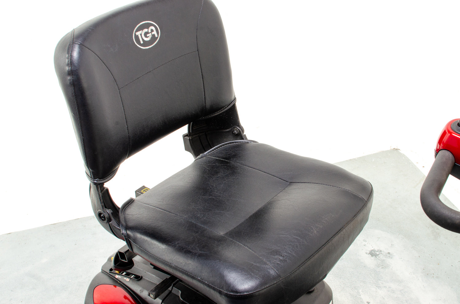TGA Zest Plus Used Mobility Scooter Small Transportable Travel Pneumatic Tyres Red