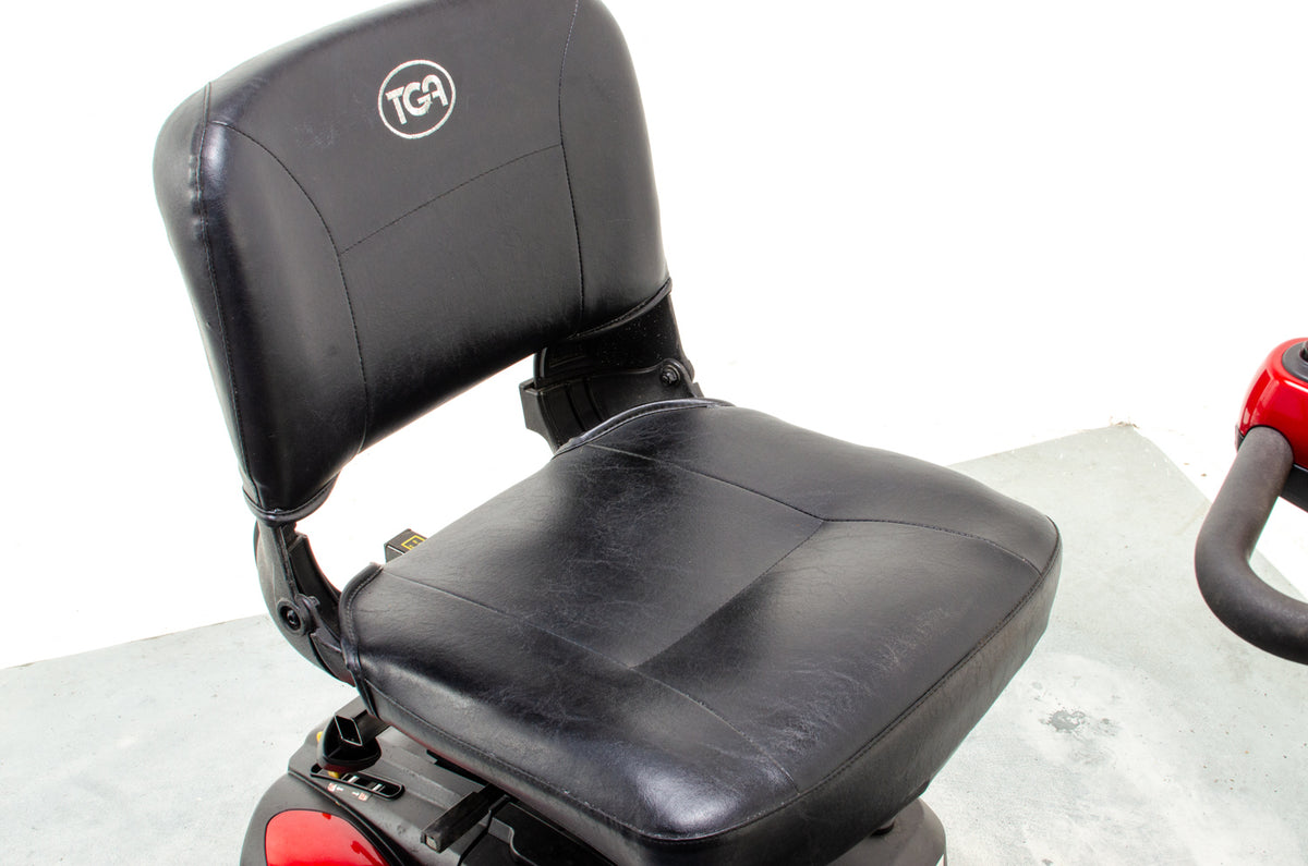 TGA Zest Plus Used Mobility Scooter Small Transportable Travel Pneumatic Tyres Red