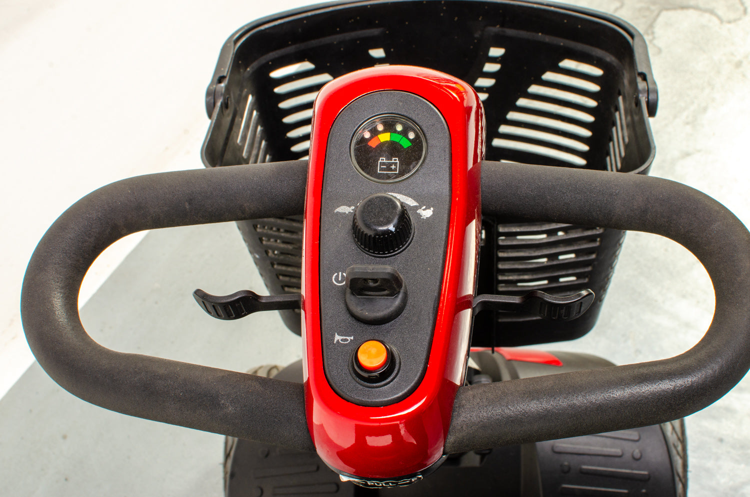 TGA Zest Plus Used Mobility Scooter Small Transportable Travel Pneumatic Tyres Red