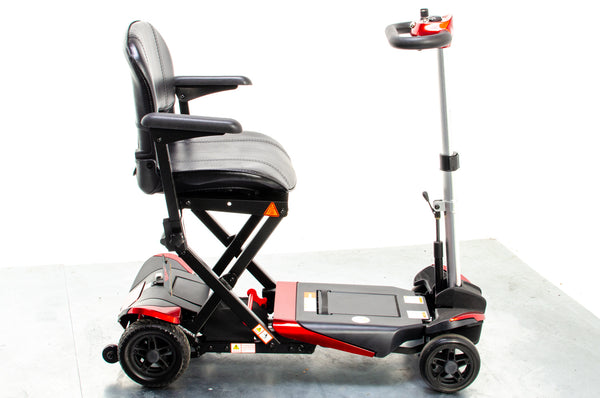 Monarch Smarti Remote Auto-Folding Used Mobility Scooter Lithium Travel Lightweight Red