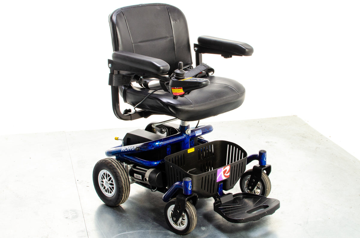 Roma Reno Elite Used Electric Wheelchair Powerchair Flame Blue indoor Outdoor