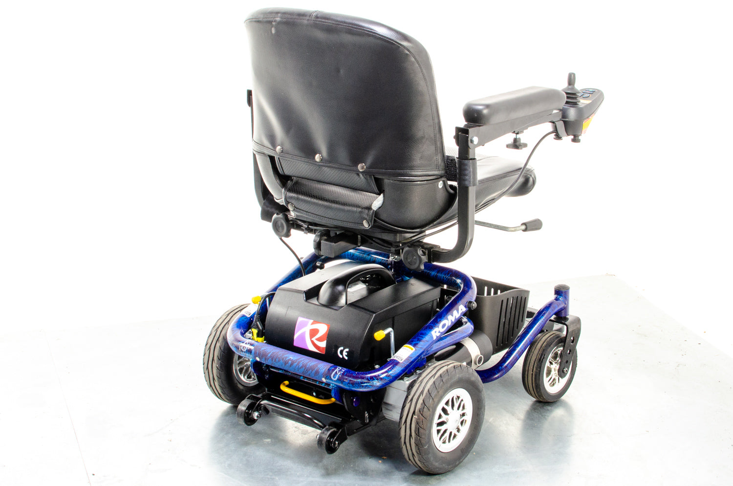 Roma Reno Elite Used Electric Wheelchair Powerchair Flame Blue indoor Outdoor