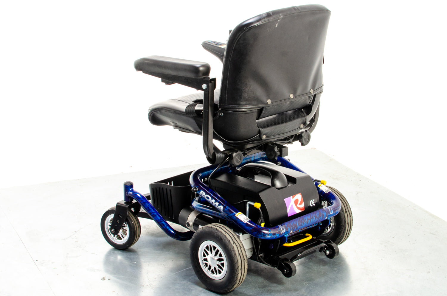 Roma Reno Elite Used Electric Wheelchair Powerchair Flame Blue indoor Outdoor