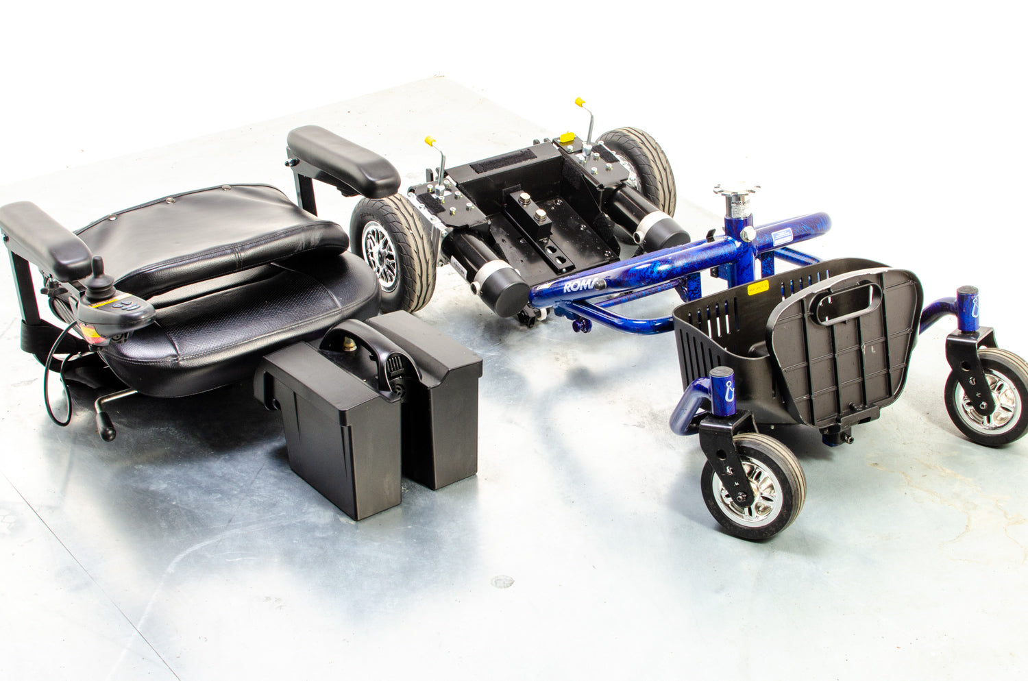 Roma Reno Elite Used Electric Wheelchair Powerchair Flame Blue indoor Outdoor Secondary image