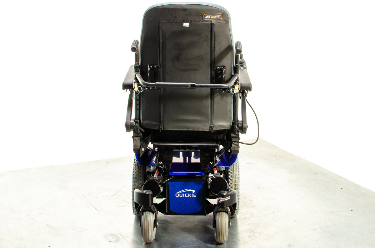 Quickie Salsa M2 6mph Used Electric Wheelchair Powerchair Sunrise Medical Outdoor MWD Blue