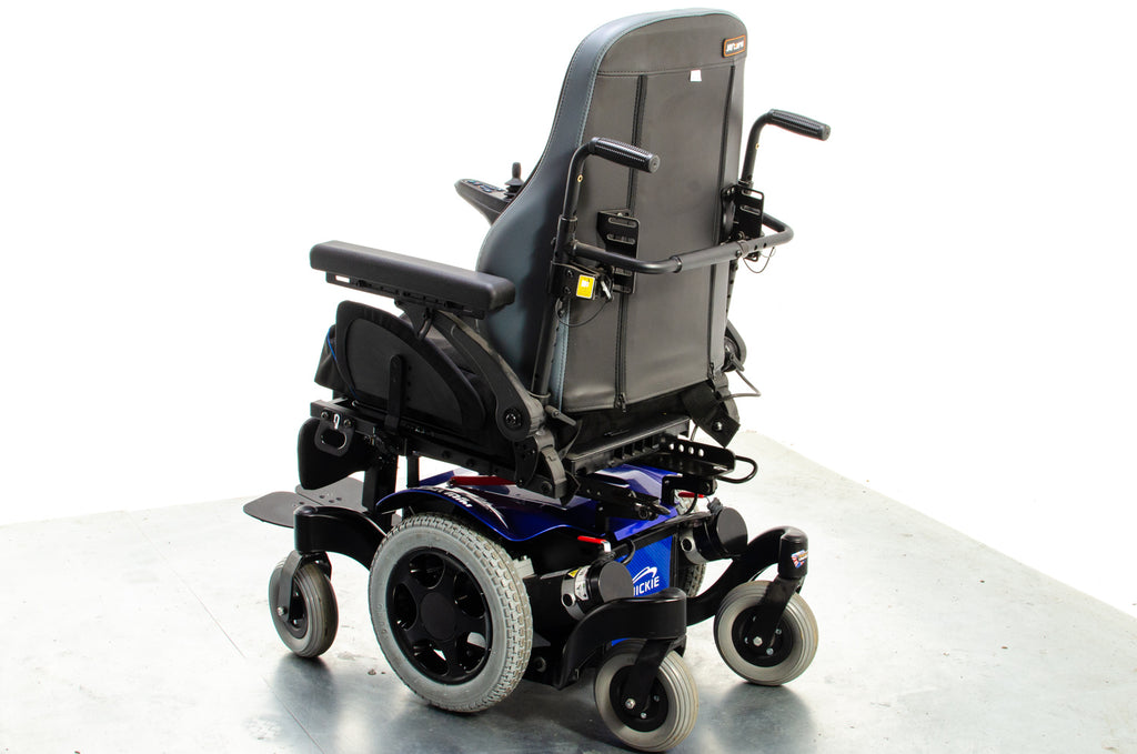 Quickie Salsa M2 6mph Used Electric Wheelchair Powerchair Sunrise Medical Outdoor MWD Blue