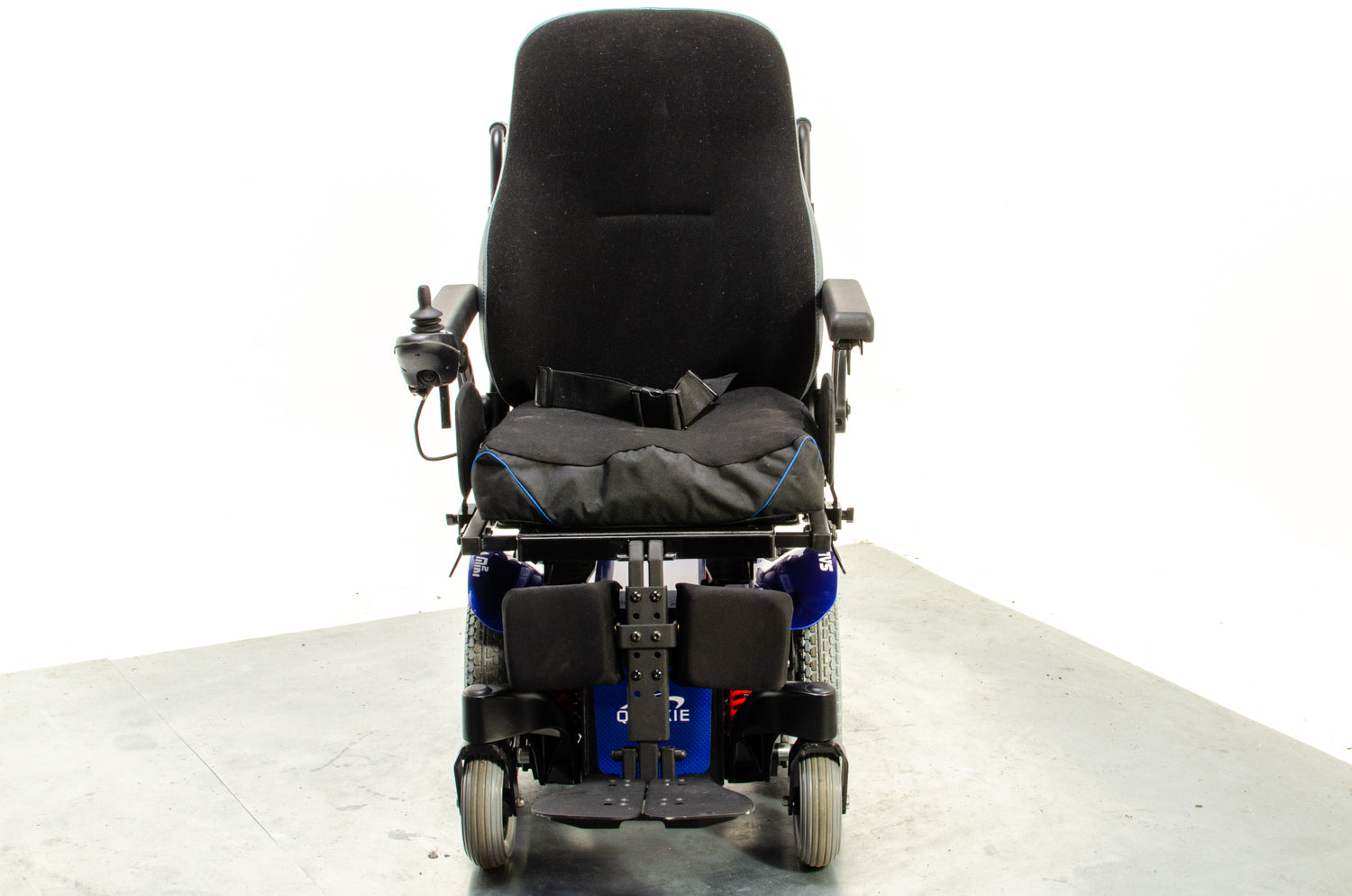 Quickie Salsa M2 6mph Used Electric Wheelchair Powerchair Sunrise Medical Outdoor MWD Blue Secondary image
