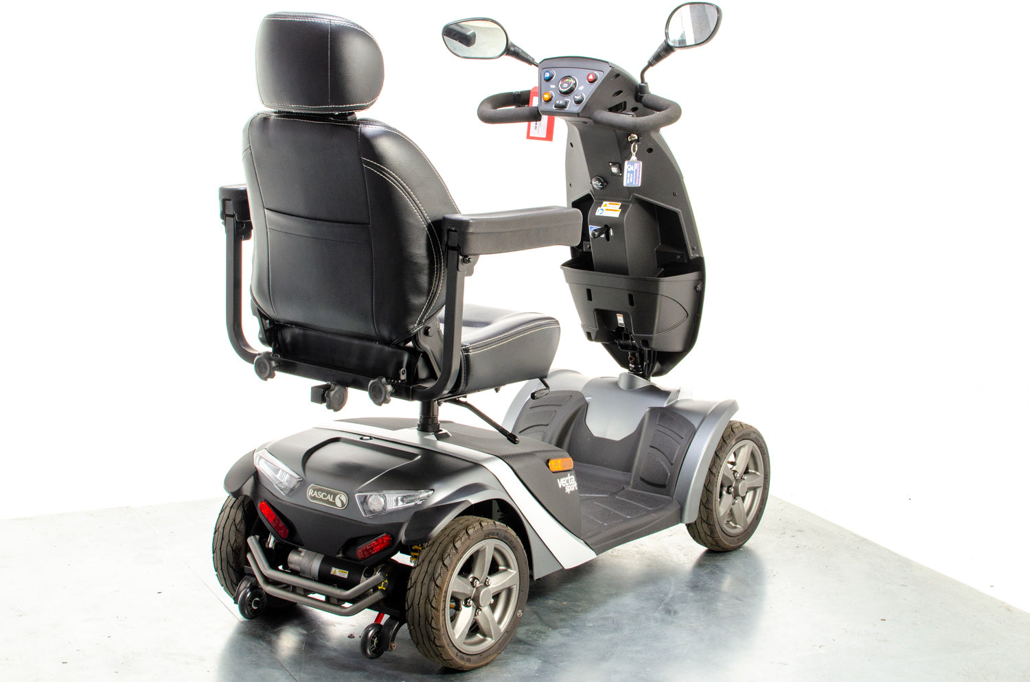 Rascal Vecta Sport Compact Used Electric Mobility Scooter 8mph Max Grip Suspension All-Terrain Matt Grey