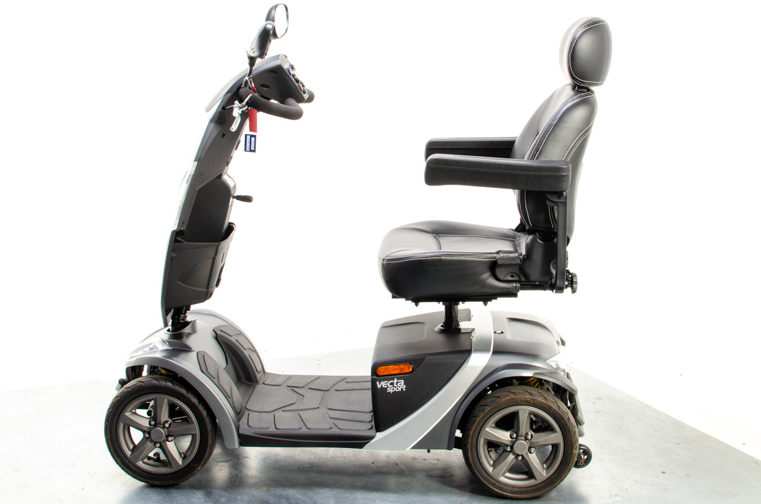 Rascal Vecta Sport Compact Used Electric Mobility Scooter 8mph Max Grip Suspension All-Terrain Matt Grey