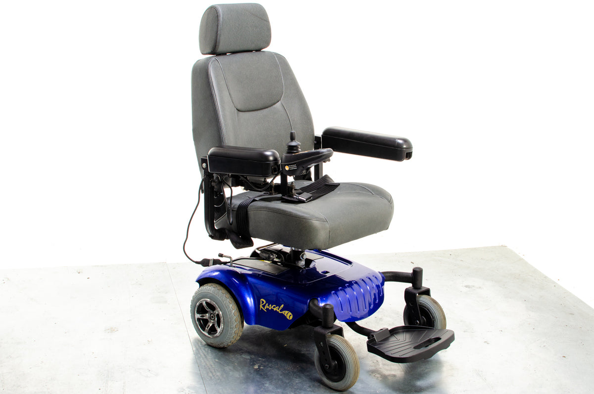Rascal P320 Compact Used Electric Mobility Wheelchair Powerchair Small Indoor Blue Main image