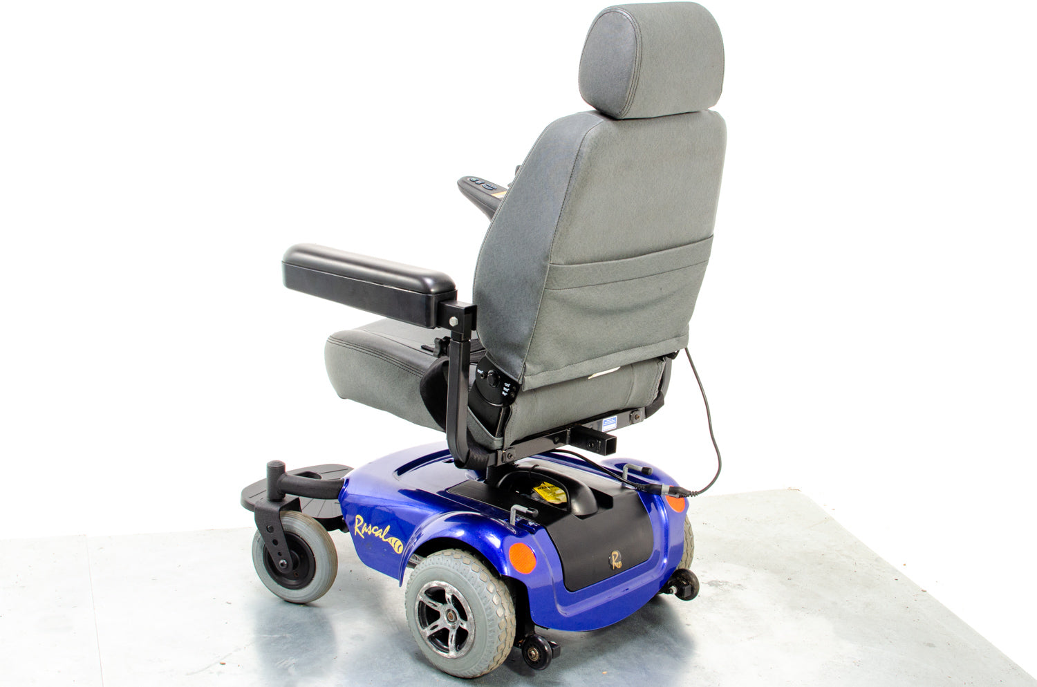 Rascal P320 Compact Used Electric Mobility Wheelchair Powerchair Small Indoor Blue