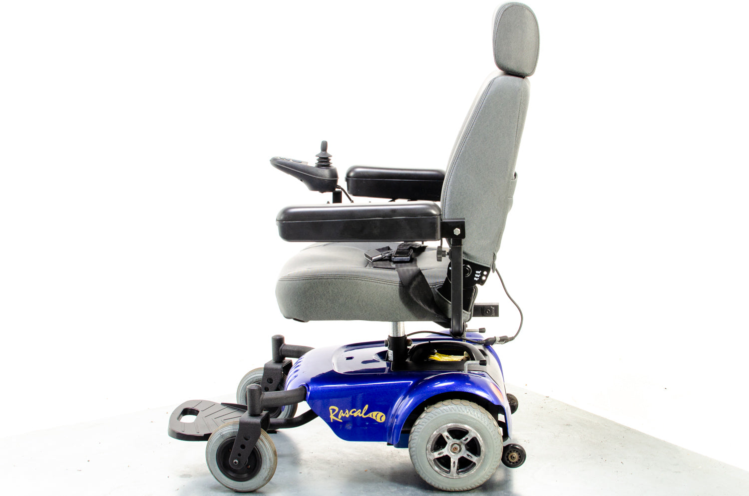 Rascal P320 Compact Used Electric Mobility Wheelchair Powerchair Small Indoor Blue