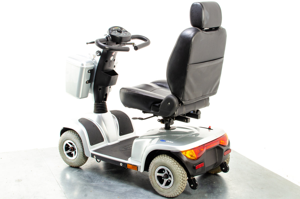 Invacare Orion Midsize Used Mobility Scooter 8mph Pavement Road Suspension Pneumatic Tyres Lockable Box