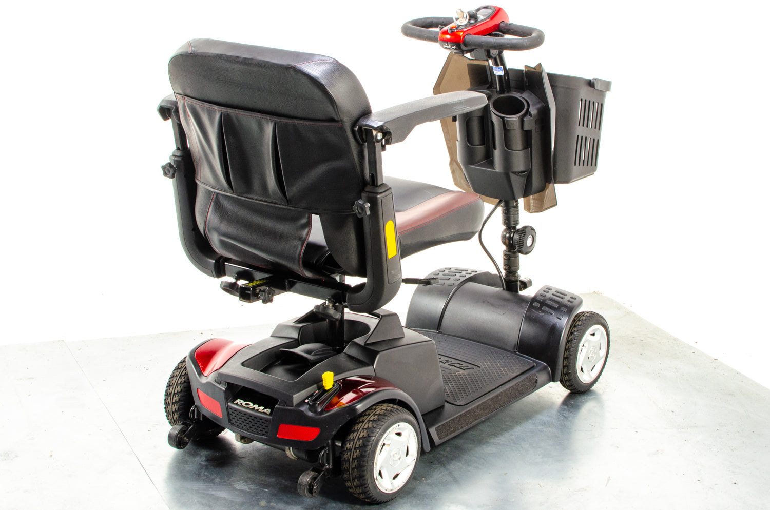 Monarch Mighty Mini 4mph Used Mobility Scooter Transportable Small Lightweight Boot Suspension in Red