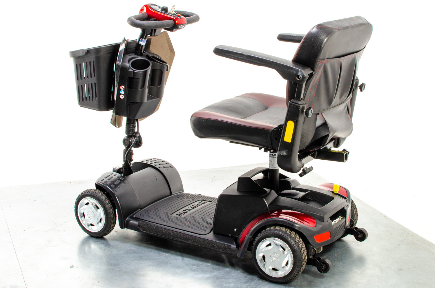 Monarch Mighty Mini 4mph Used Mobility Scooter Transportable Small Lightweight Boot Suspension in Red