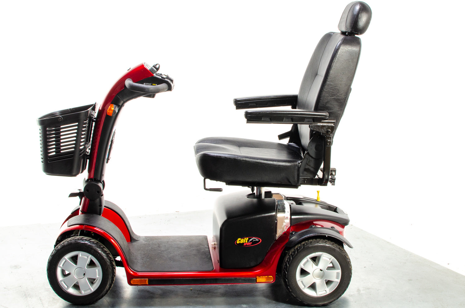 Pride Colt Sport Used Electric Mobility Scooter 8mph Transportable Suspension Red Pavement Road Legal