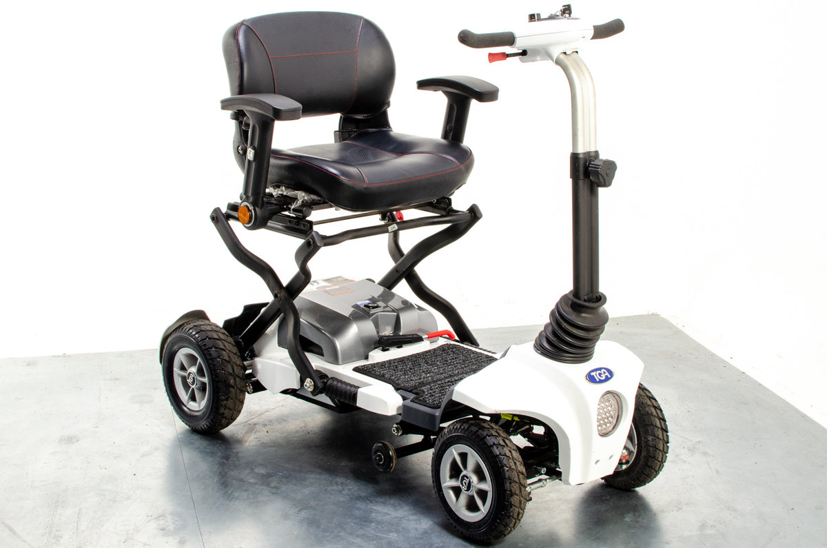 TGA Maximo Used Mobility Scooter 4mph Folding Lithium Pneumatic Suspension White 13307 Main image