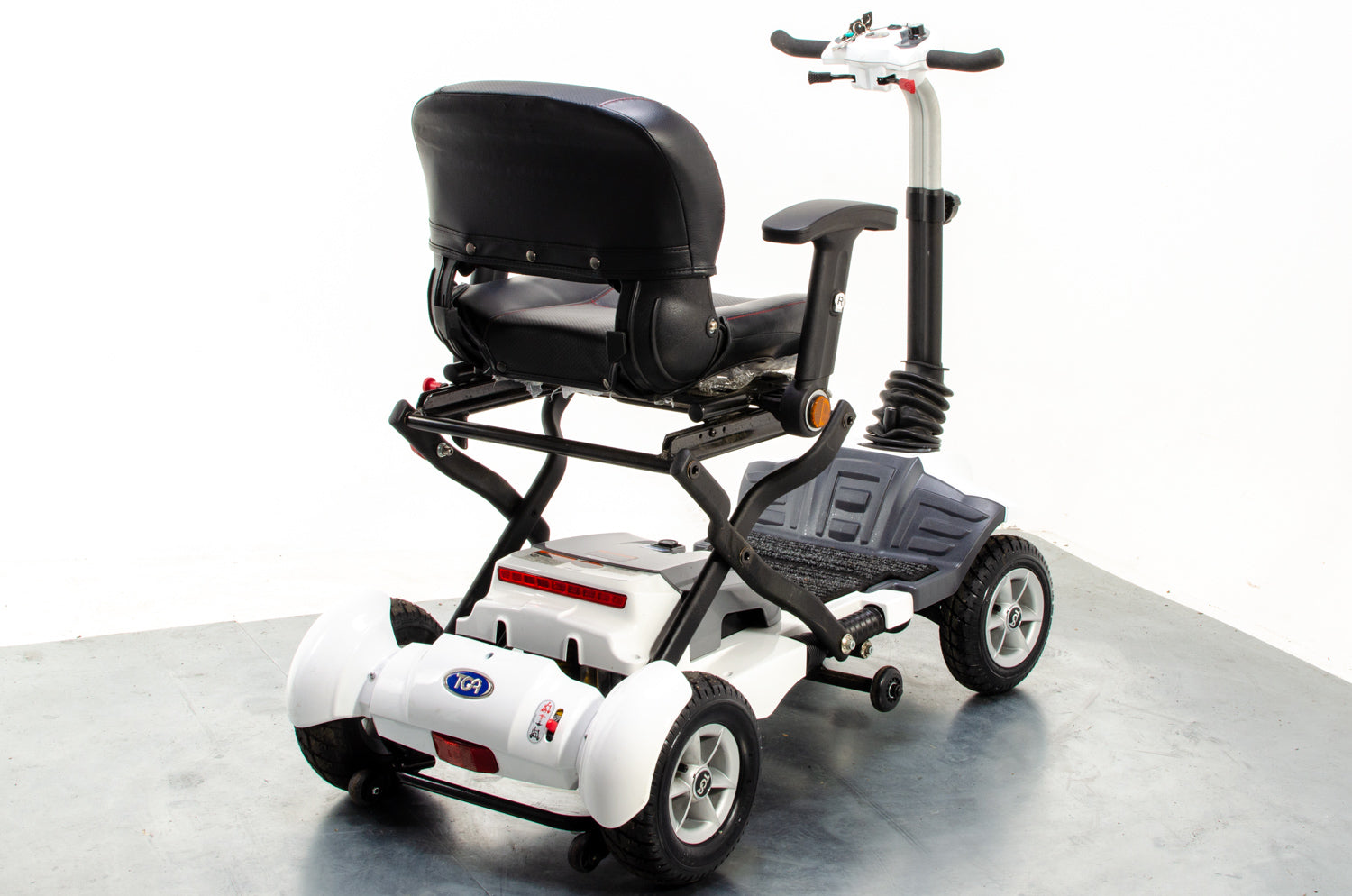 TGA Maximo Used Mobility Scooter 4mph Folding Lithium Pneumatic Suspension White 13307