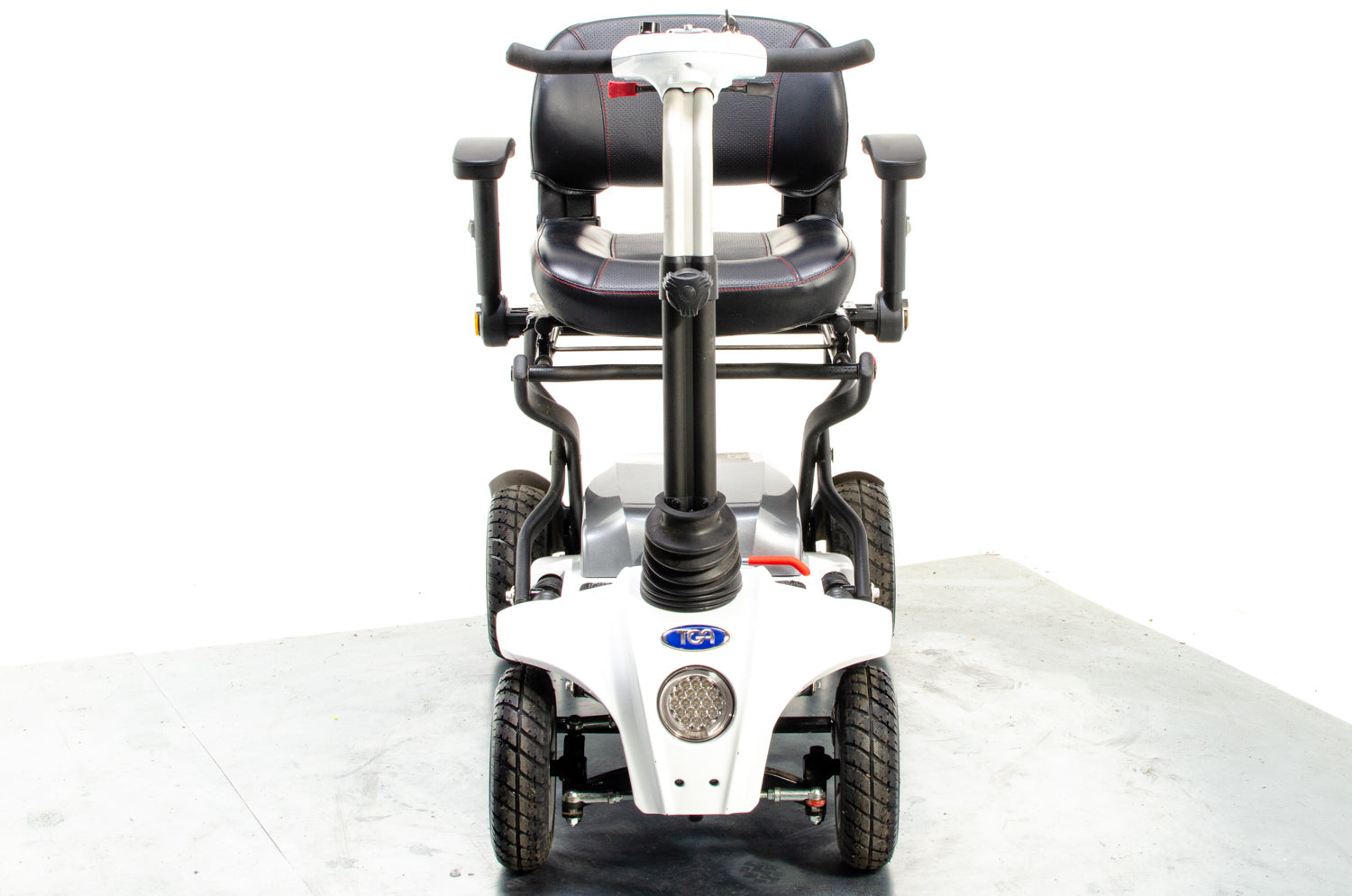 TGA Maximo Used Mobility Scooter 4mph Folding Lithium Pneumatic Suspension White 13307