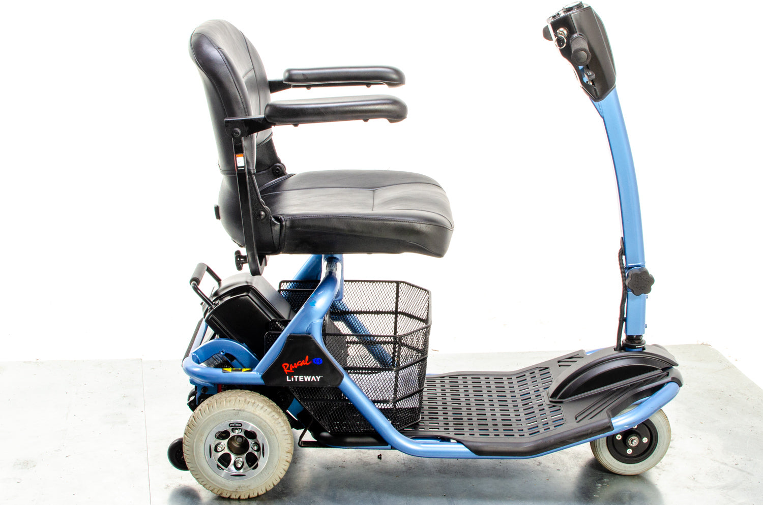 Rascal Liteway 3 Used Electric Mobility Scooter 4mph Transportable 3-Wheel Blue