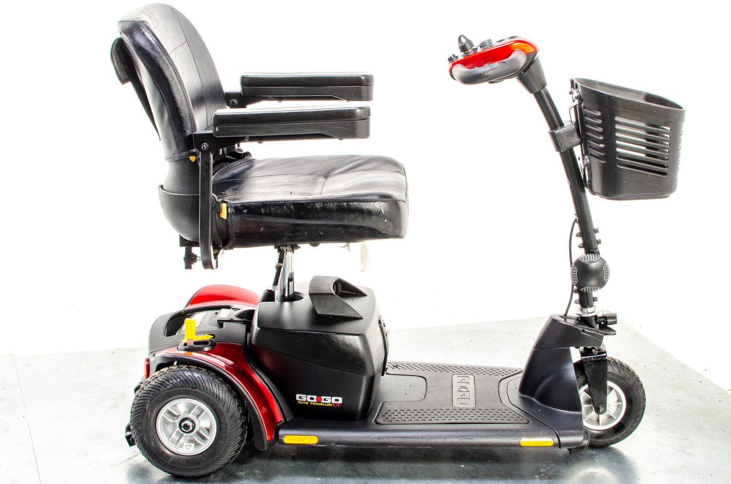 Pride Go-Go Elite Traveller LX 3 Used Mobility Scooter Boot Lightweight Travel Transportable Red 13267
