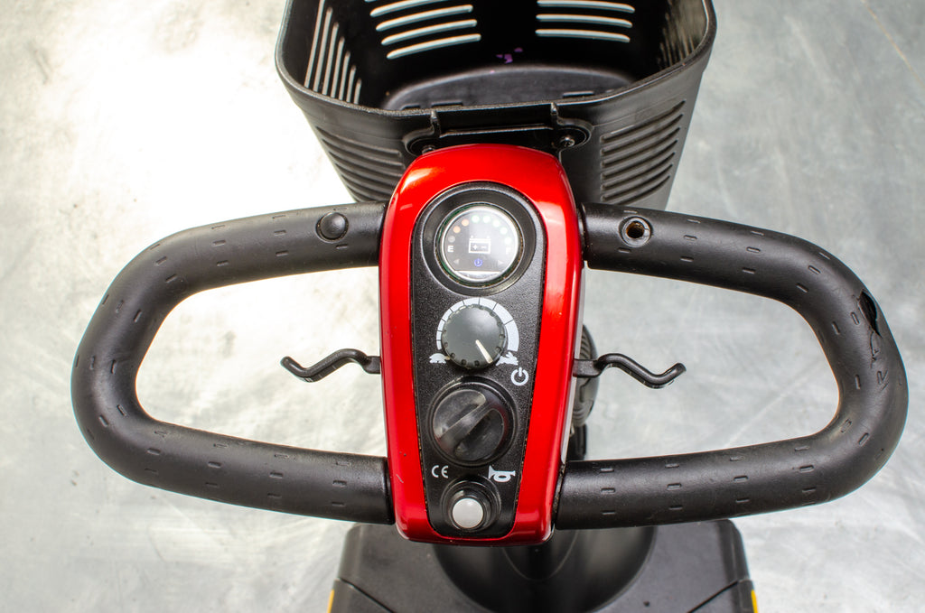 Pride Go-Go Elite Traveller LX 3 Used Mobility Scooter Boot Lightweight Travel Transportable Red 13267
