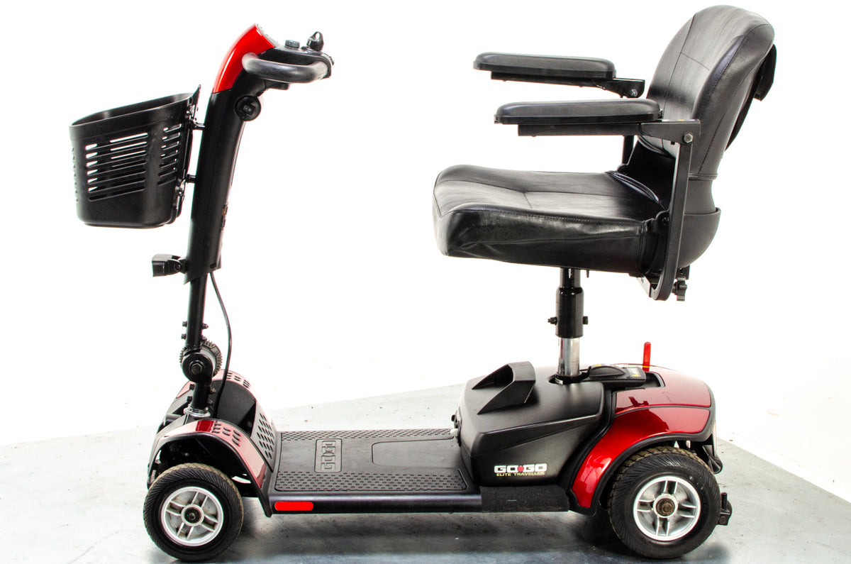 Pride Go-Go Elite Traveller Used Mobility Scooter Boot Lightweight Travel Transportable Red 13244