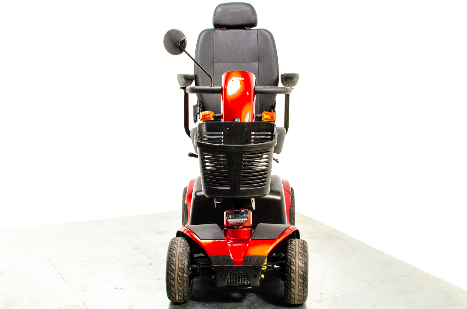 Pride Colt Deluxe Used Electric Mobility Scooter 6mph Transportable Road Pavement Green Seat Post Suspension Solid Tyres Red 13310 Secondary image