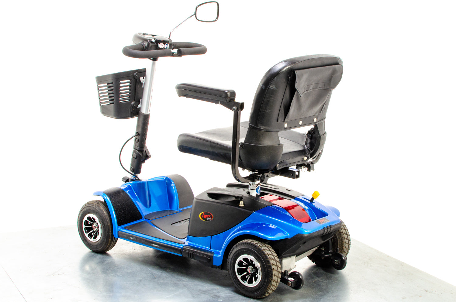 2015 Pride Apex Sprint Used Mobility Scooter 4mph Midsize Pavement Transportable Travel Blue