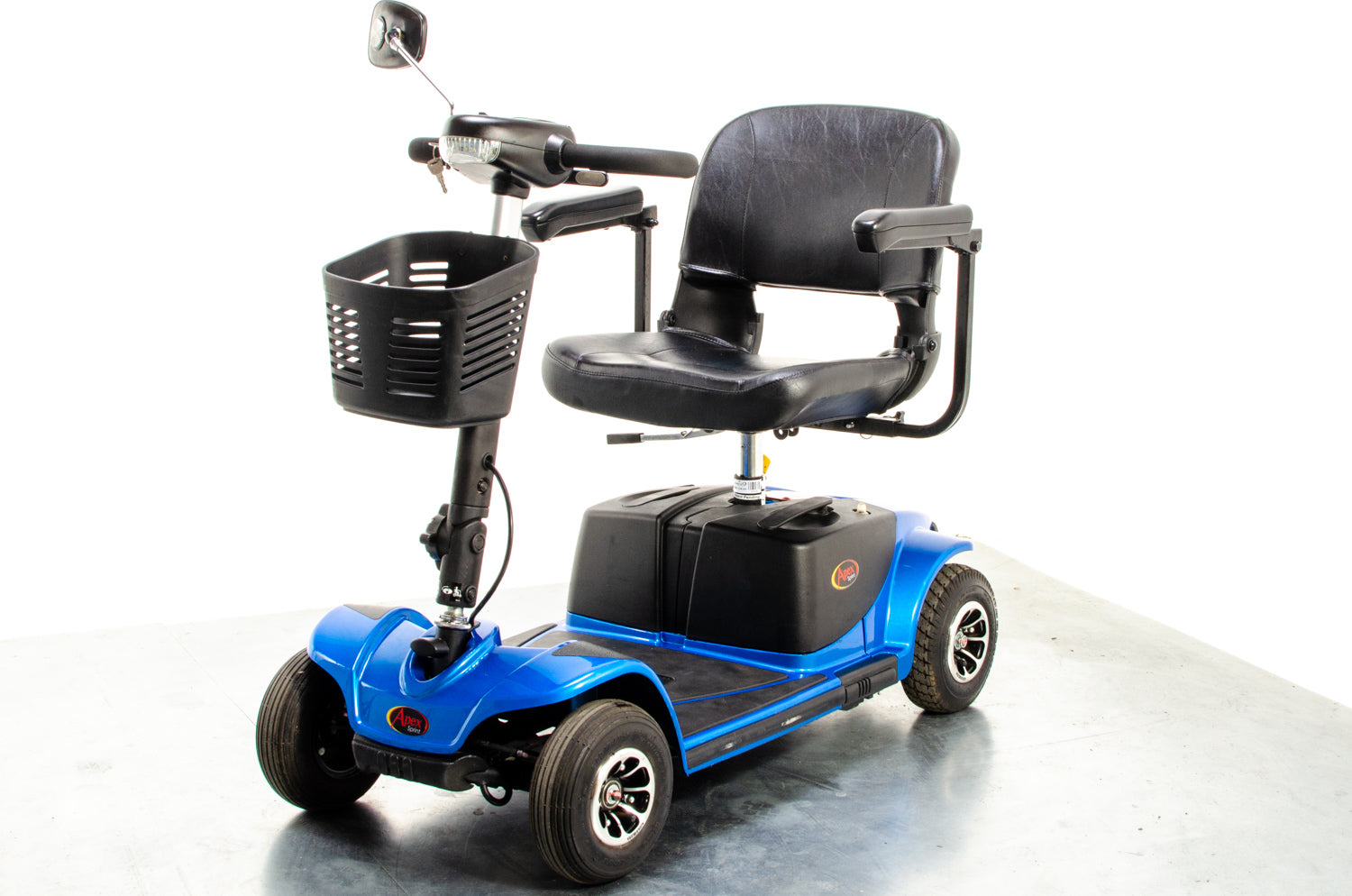 2015 Pride Apex Sprint Used Mobility Scooter 4mph Midsize Pavement Transportable Travel Blue