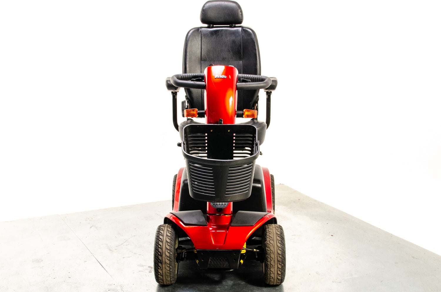 Pride Colt Deluxe Used Electric Mobility Scooter 6mph Transportable Road Pavement Green Seat Post Suspension Solid Tyres Red 13313 Secondary image