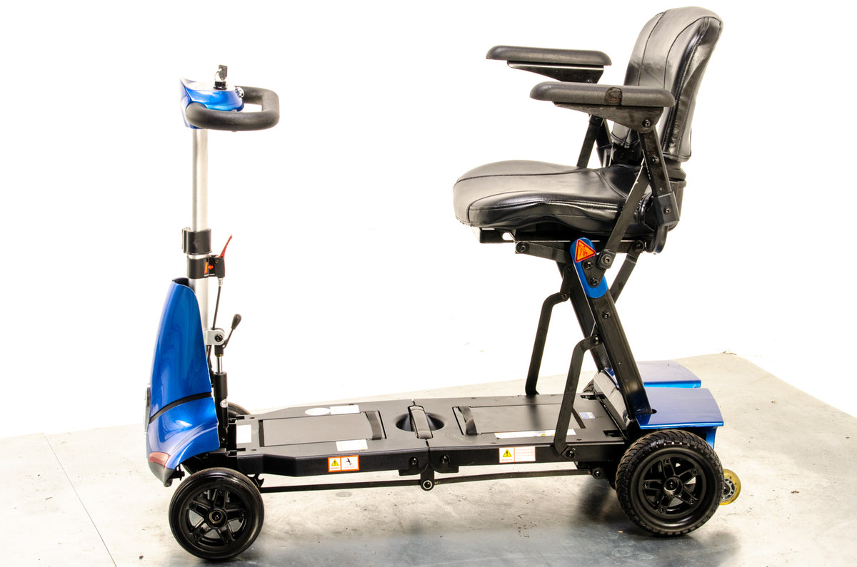 Monarch Mobie Plus Folding Used Mobility Scooter Lithium Travel Lightweight Blue