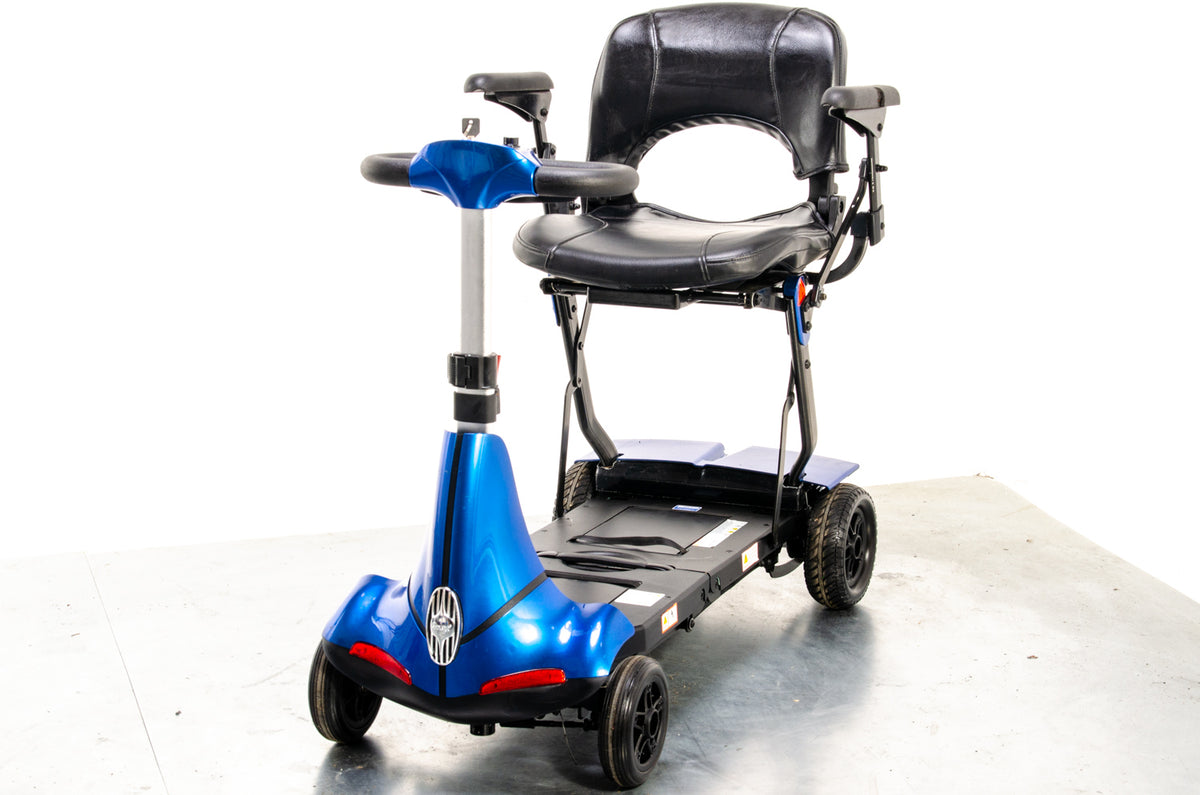 Monarch Mobie Plus Folding Used Mobility Scooter Lithium Travel Lightweight Blue