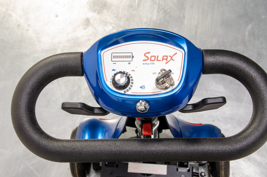 Monarch Mobie Plus Folding Used Mobility Scooter Lithium Travel Lightweight Blue