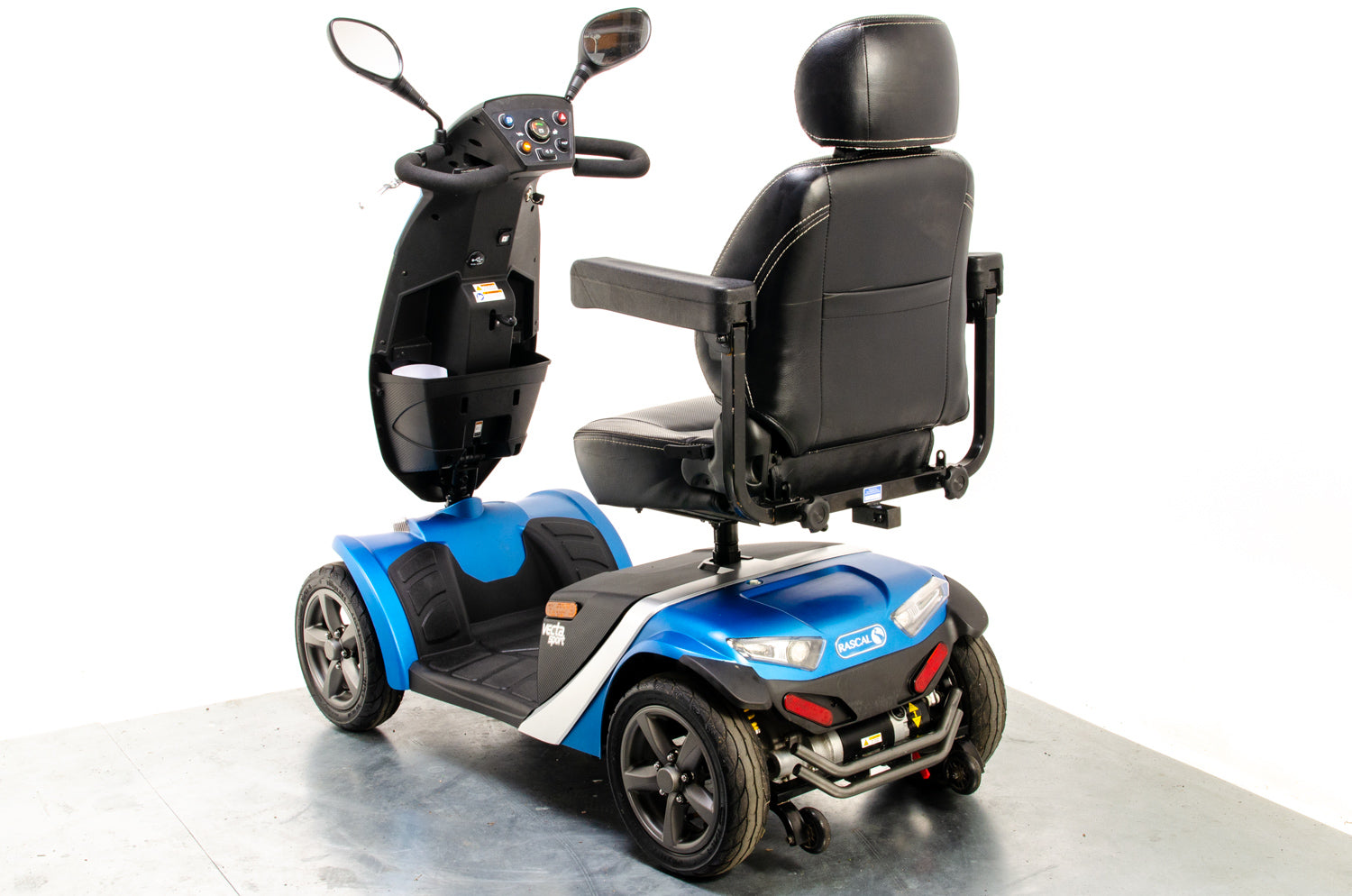 Rascal Vecta Sport Used Electric Mobility Scooter 8mph Suspension Max Grip All-Terrain Road Legal Blue 13319