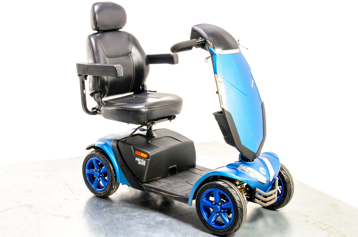 Rascal Vecta Sport Compact Used Electric Mobility Scooter 8mph Max Grip Suspension All-Terrain Road Legal Blue 13318