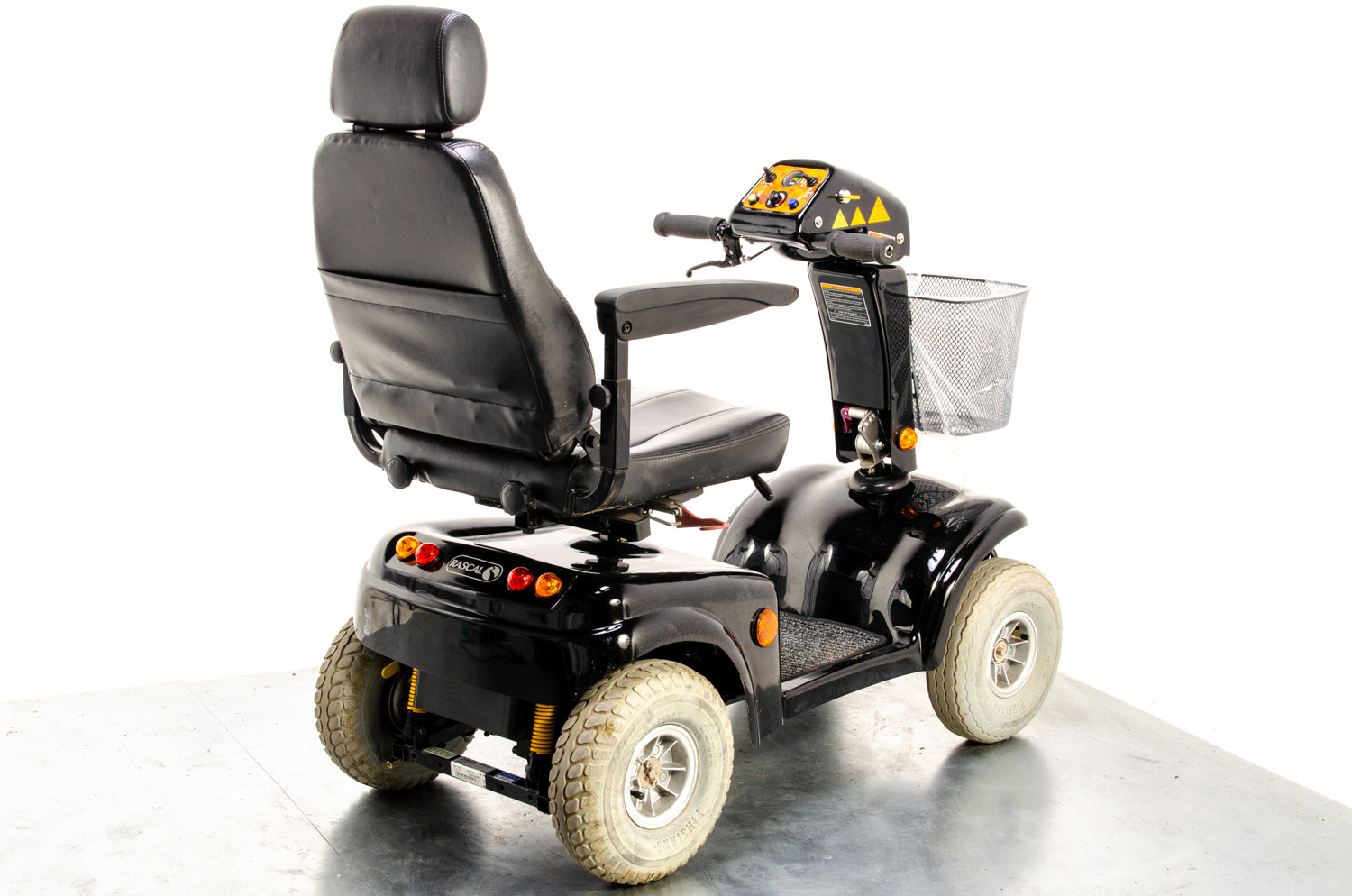 Rascal 850 Used Electric Mobility Scooter 8mph All-Terrain Road Pavement Suspension Pneumatic Black 13270