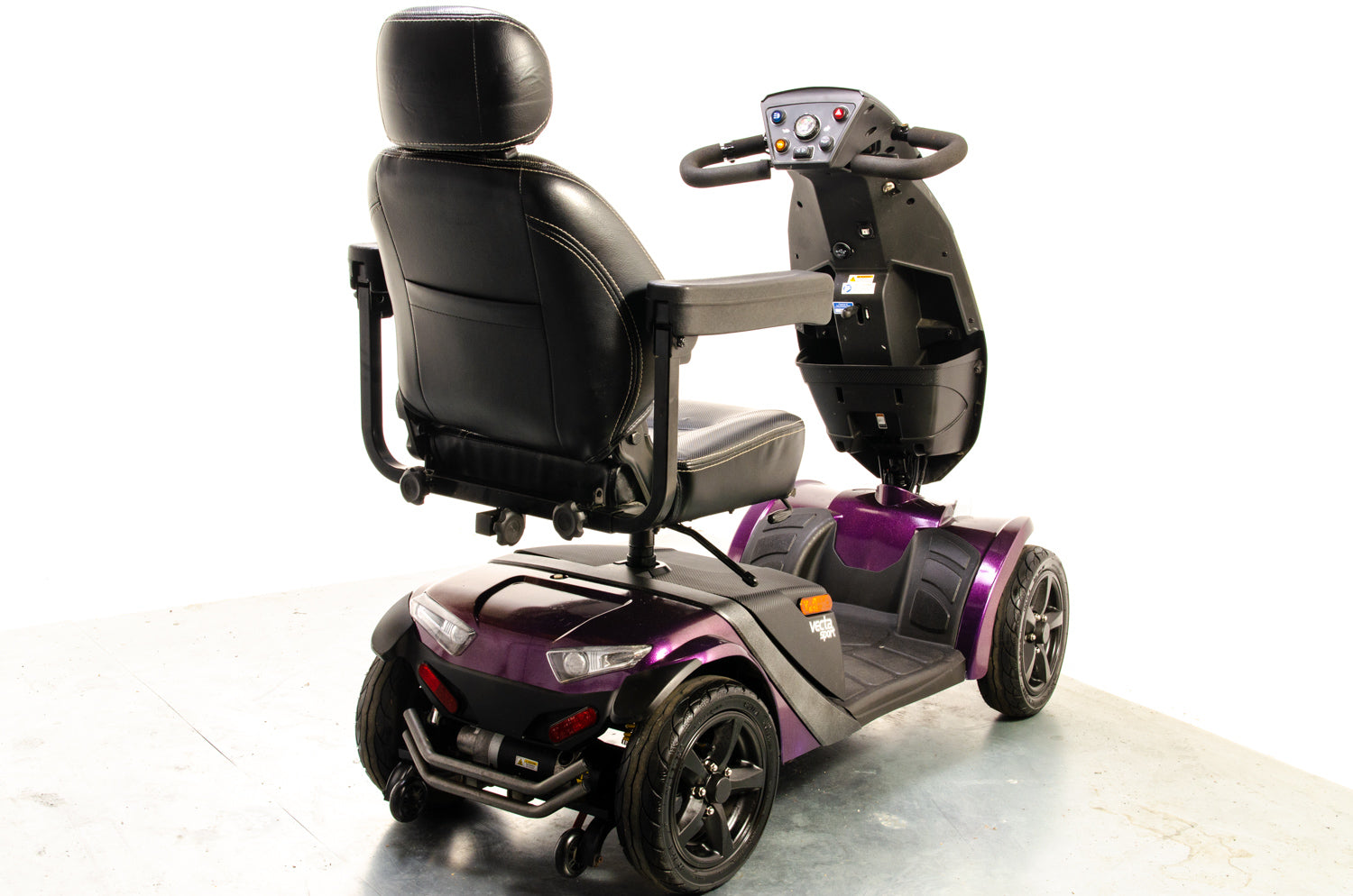 Rascal Vecta Sport Compact Used Electric Mobility Scooter 8mph Max Grip Suspension All-Terrain Road Legal Purple Sparkle 13317