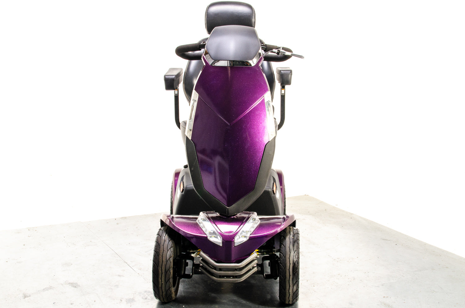 Rascal Vecta Sport Compact Used Electric Mobility Scooter 8mph Max Grip Suspension All-Terrain Road Legal Purple Sparkle 13317