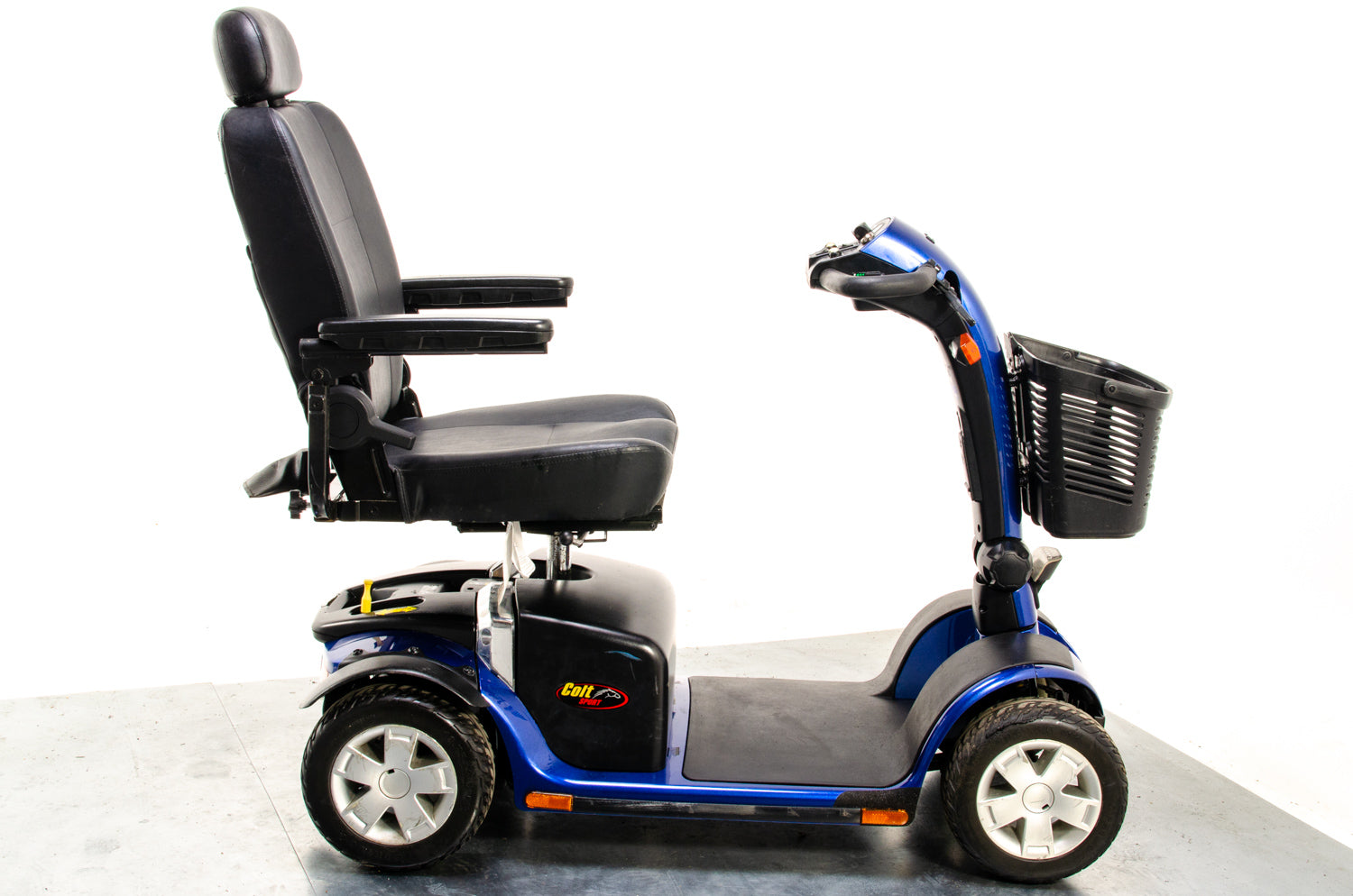 Pride Colt Sport Used Electric Mobility Scooter 8mph Transportable Suspension Blue Pavement Road Legal 13323