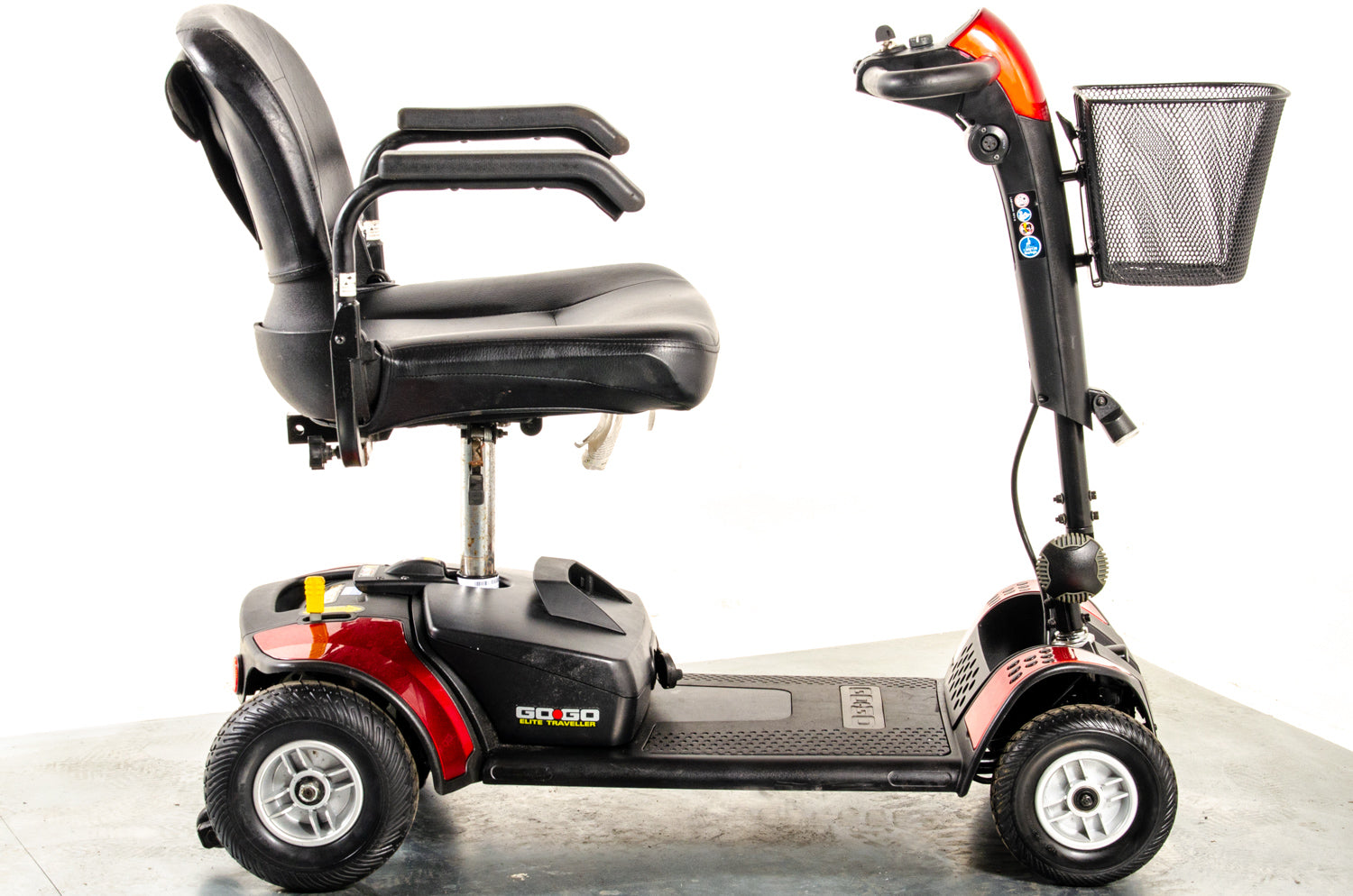 Pride Go-Go Elite Traveller Used Mobility Scooter Boot Lightweight Travel Transportable Red 13222